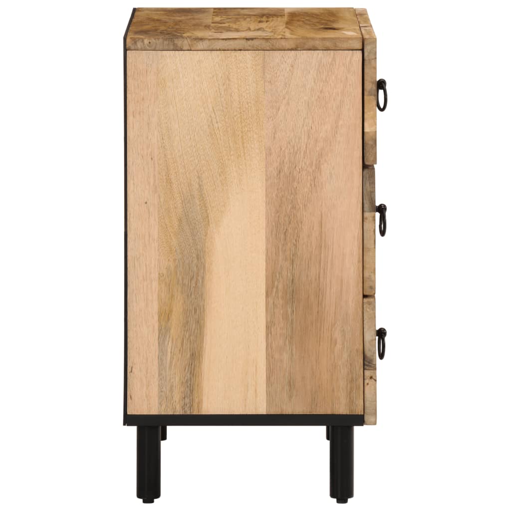 Comodino 50x33x60 cm in Legno Massello di Mango