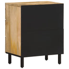 Comodino 50x33x60 cm in Legno Massello di Mango