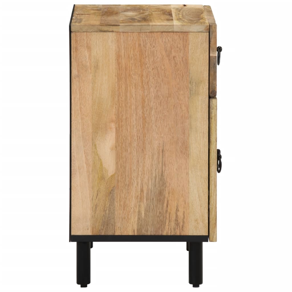 Comodino 50x33x60 cm in Legno Massello di Mango