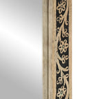 Specchio da Bagno 50x70x2,5 cm Legno Massello di Mango e Vetro