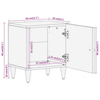 Comodini 2pz 40x33x46 cm in Legno Massello di Mango