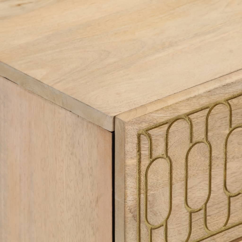 Comodini 2pz 40x33x46 cm in Legno Massello di Mango