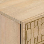 Comodini 2pz 40x33x46 cm in Legno Massello di Mango