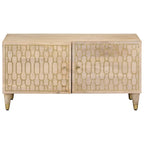 Tavolino da Salotto 80x50x40 cm Legno Massello di Mango