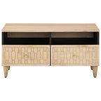 Tavolino da Salotto 80x54x40 cm in Legno Massello di Mango