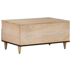 Tavolino da Salotto 80x54x40 cm in Legno Massello di Mango