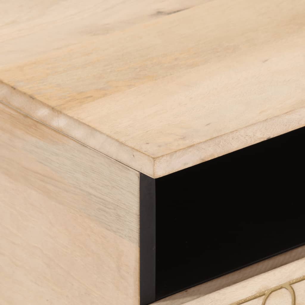 Tavolino da Salotto 80x54x40 cm in Legno Massello di Mango