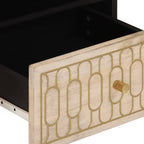 Tavolino da Salotto 80x54x40 cm in Legno Massello di Mango