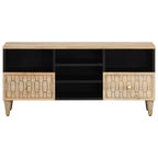 Mobile Porta TV 100x33x46 cm in Legno Massello di Mango