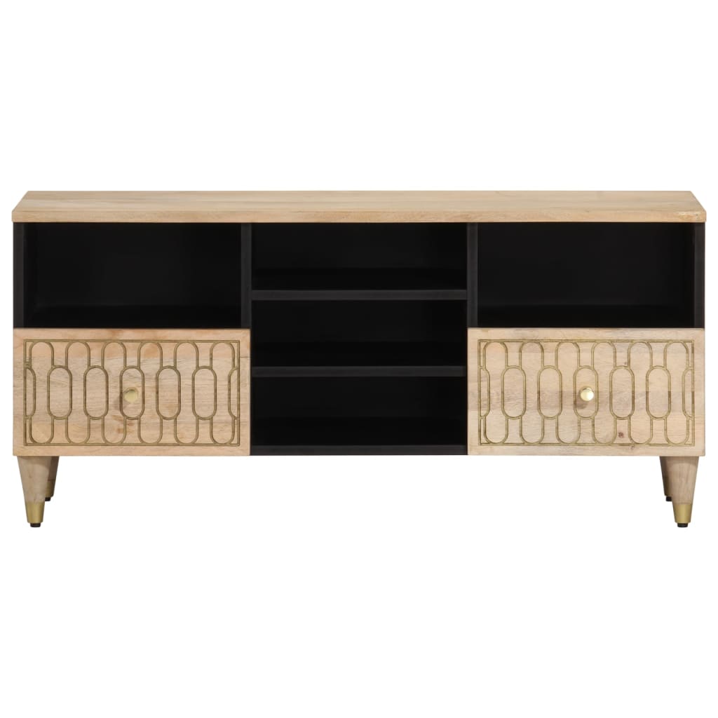 Mobile Porta TV 100x33x46 cm in Legno Massello di Mango
