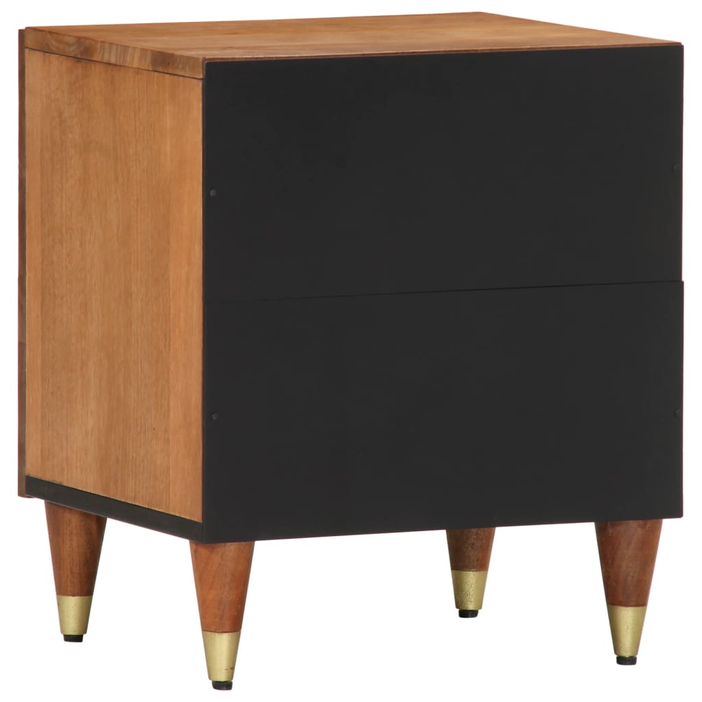 Comodino 40x33x46 cm in Legno Massello di Mango