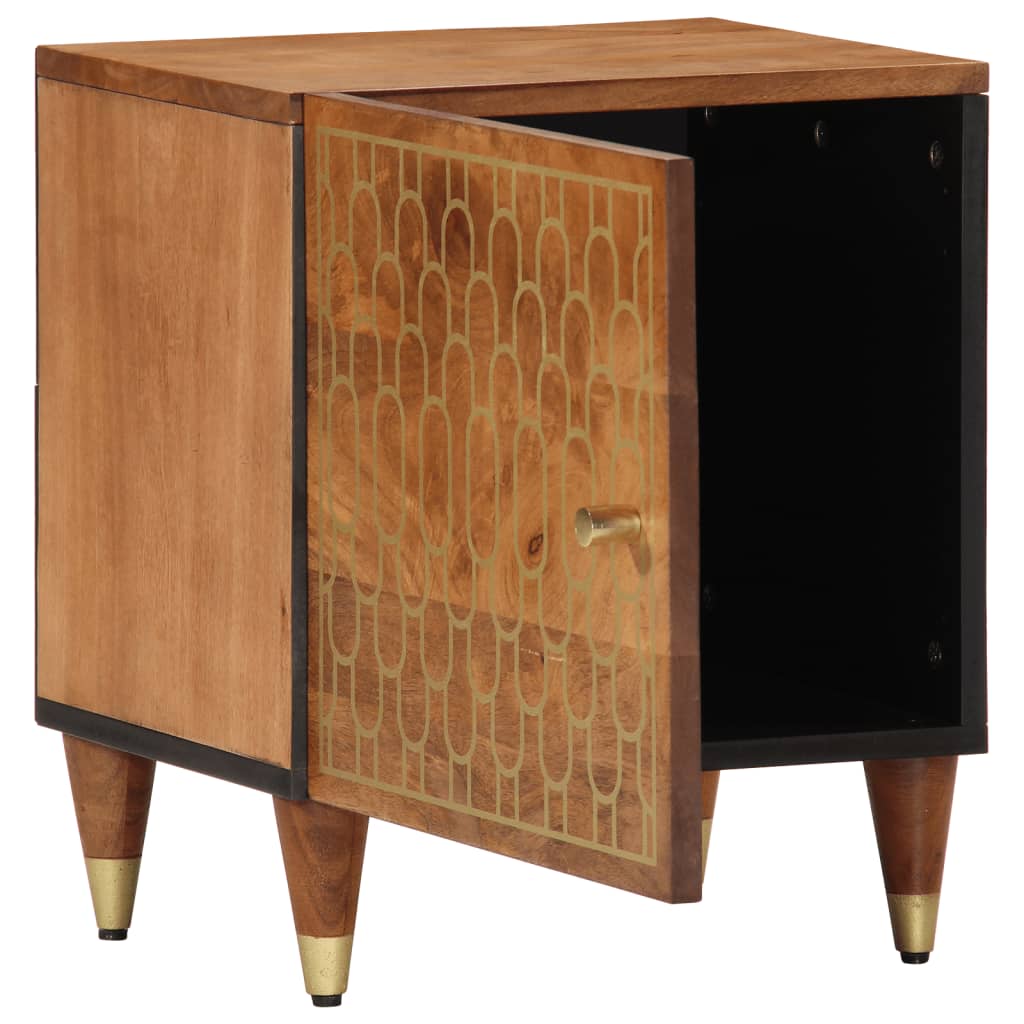 Comodini 2pz 40x33x46 cm in Legno Massello di Mango