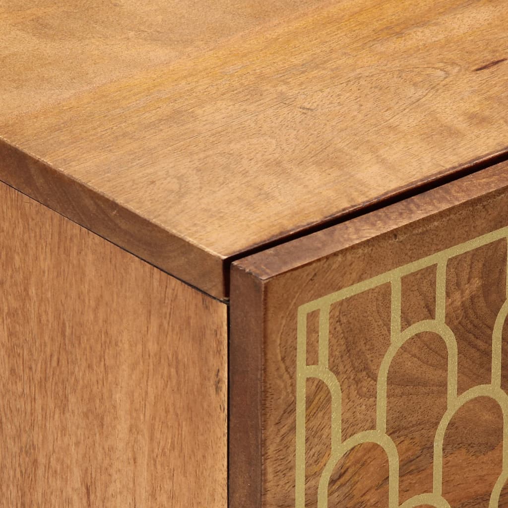 Comodini 2pz 40x33x46 cm in Legno Massello di Mango