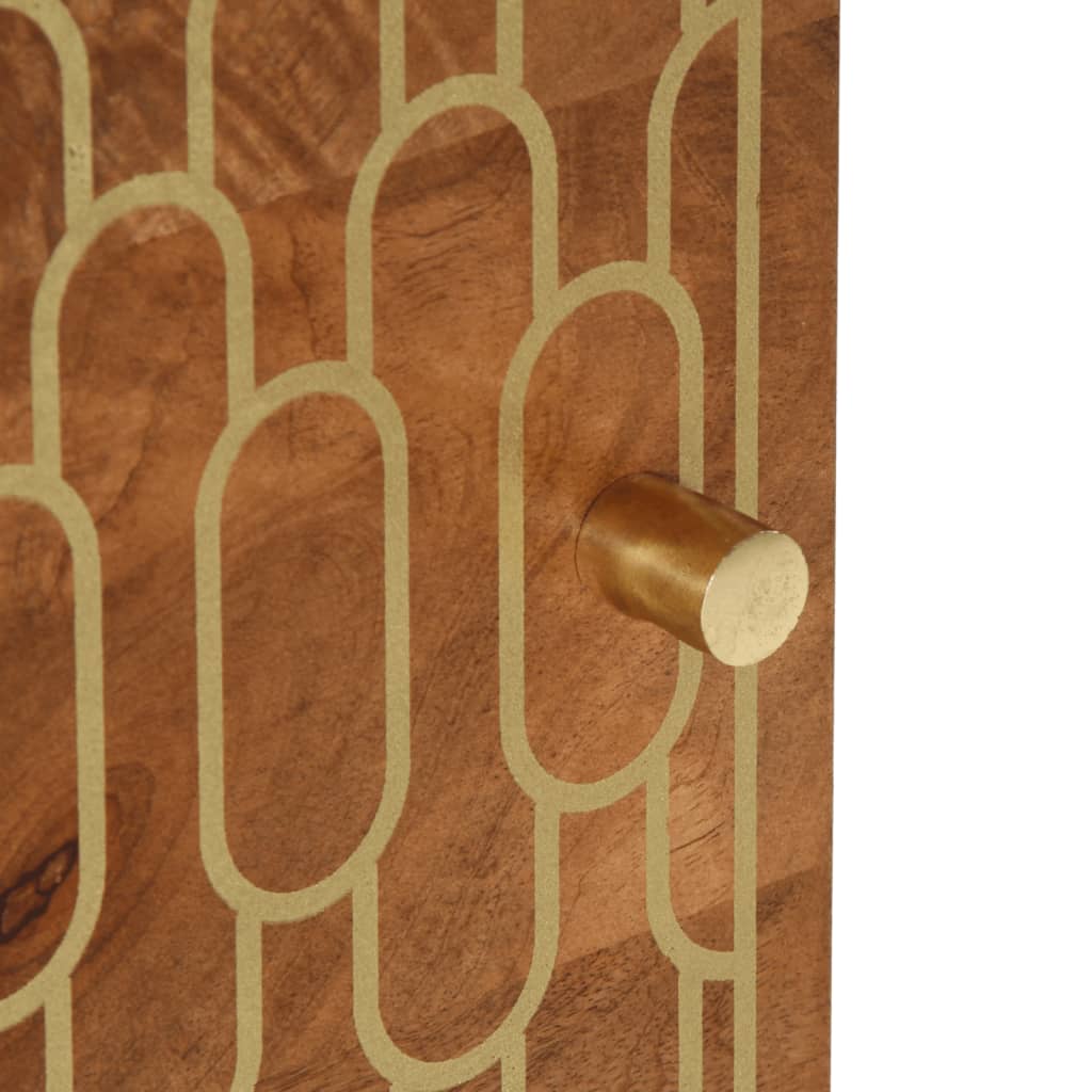 Comodini 2pz 40x33x46 cm in Legno Massello di Mango