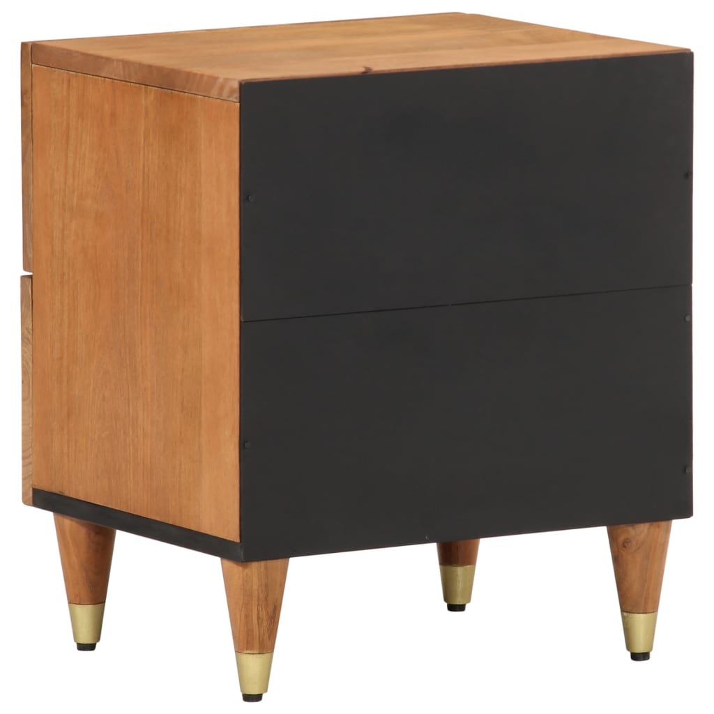 Comodino 40x33x46 cm in Legno Massello di Mango