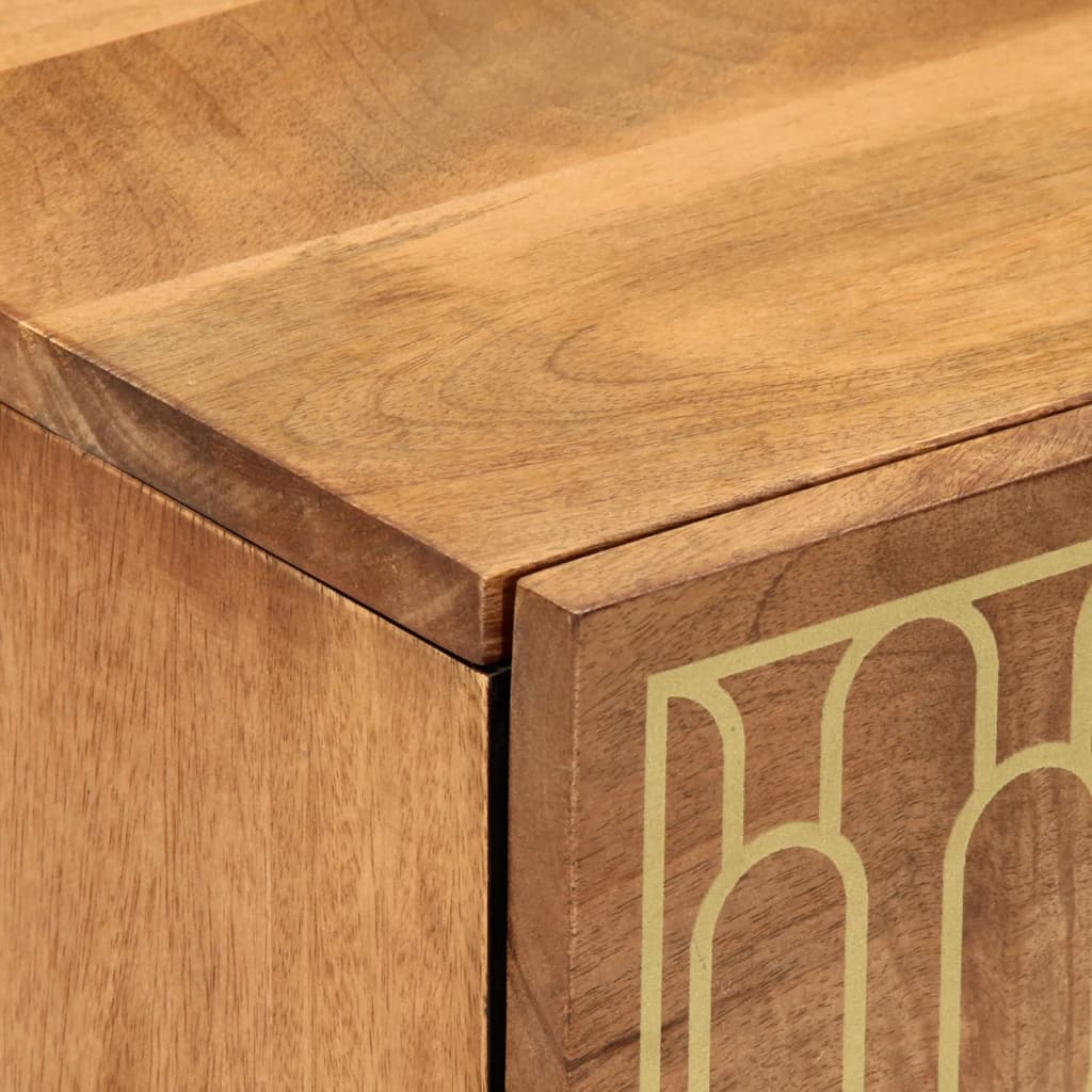 Comodino 40x33x46 cm in Legno Massello di Mango