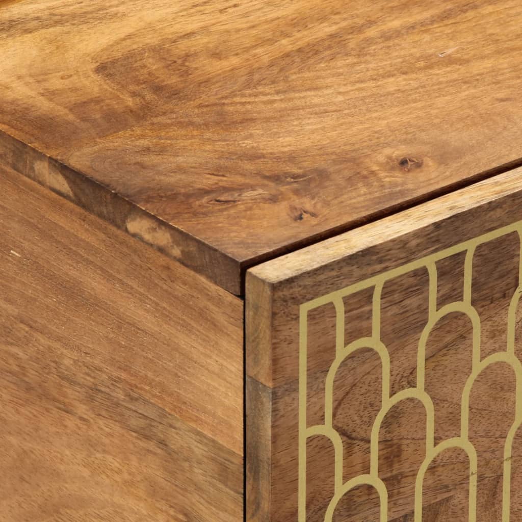 Tavolino da Salotto 80x50x40 cm Legno Massello di Mango