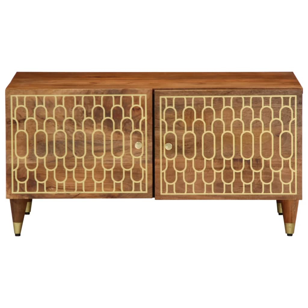 Tavolino da Salotto 80x50x40 cm Legno Massello di Mango