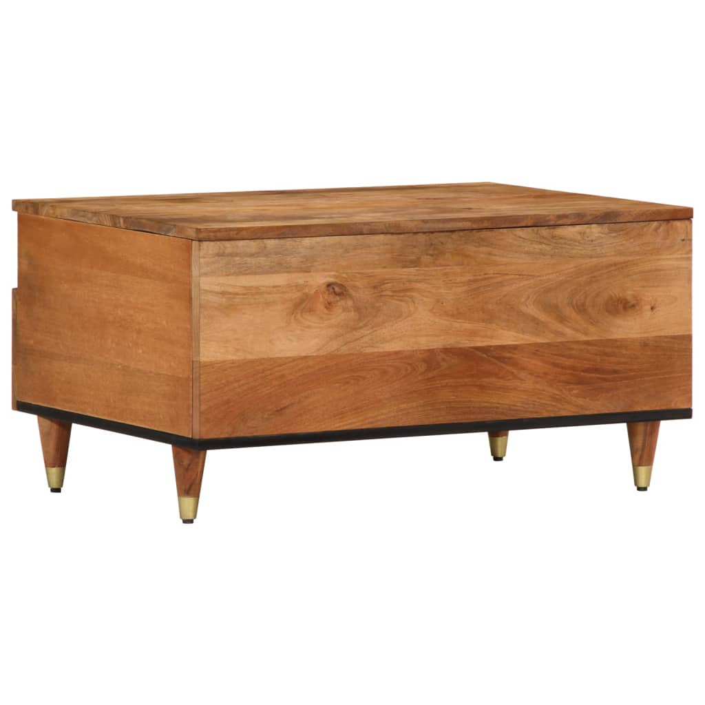 Tavolino da Salotto 80x54x40 cm in Legno Massello di Mango