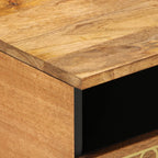 Tavolino da Salotto 80x54x40 cm in Legno Massello di Mango