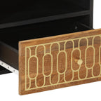 Tavolino da Salotto 80x54x40 cm in Legno Massello di Mango