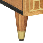 Tavolino da Salotto 80x54x40 cm in Legno Massello di Mango