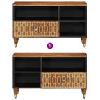 Mobile Porta TV 80x33x46 cm in Legno Massello di Mango
