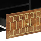 Mobile Porta TV 100x33x46 cm in Legno Massello di Mango
