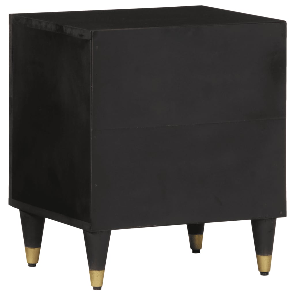 Comodino 40x33x46 cm in Legno Massello di Mango