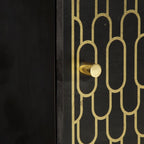 Comodino 40x33x46 cm in Legno Massello di Mango