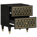 Comodini 2pz 40x33x46 cm in Legno Massello di Mango