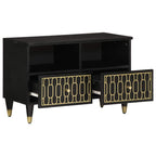 Mobile Porta TV 70x33x46 cm in Legno Massello di Mango