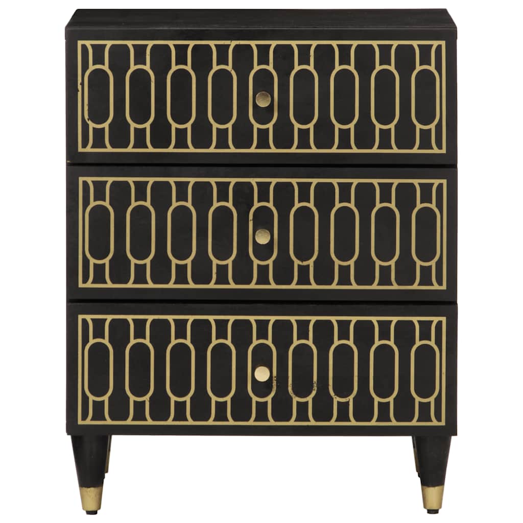 Comodino 50x33x60 cm in Legno Massello di Mango