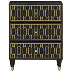 Comodino 50x33x60 cm in Legno Massello di Mango