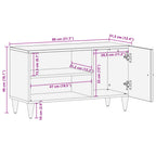 Mobile Porta TV 80x31,5x46 cm in Legno Massello di Mango