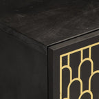 Mobile Porta TV 80x31,5x46 cm in Legno Massello di Mango