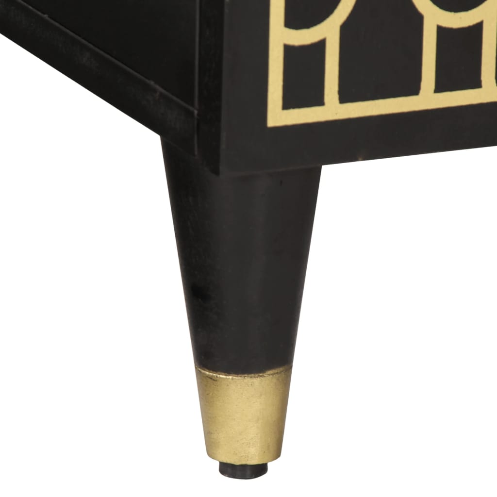Mobile Porta TV 80x31,5x46 cm in Legno Massello di Mango