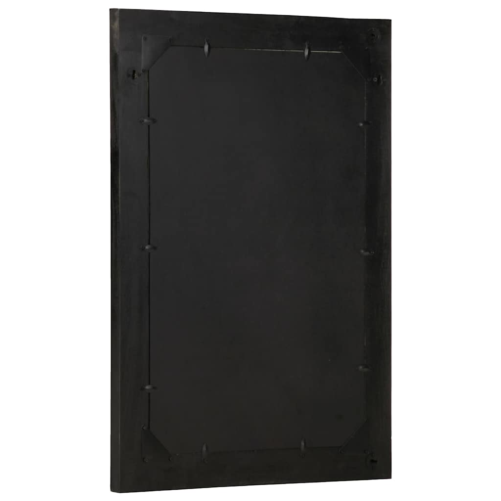 Specchio da Bagno 50x70x2,5 cm Legno Massello di Mango e Vetro