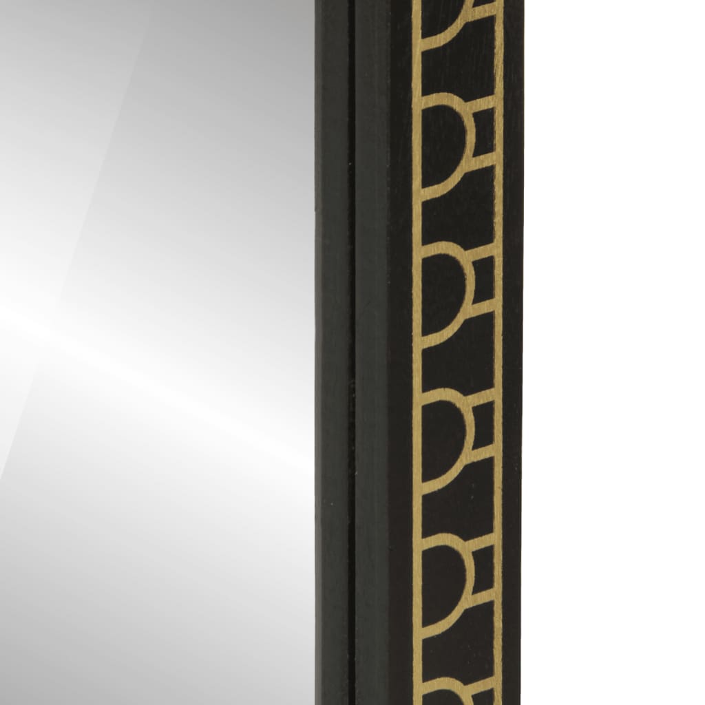 Specchio da Bagno 50x70x2,5 cm Legno Massello di Mango e Vetro