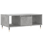 Tavolino Salotto Grigio Cemento 90x50x36,5 cm Legno Multistrato
