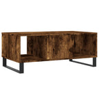 Tavolino da Salotto Rovere Fumo 90x50x36,5 cm Legno Multistrato
