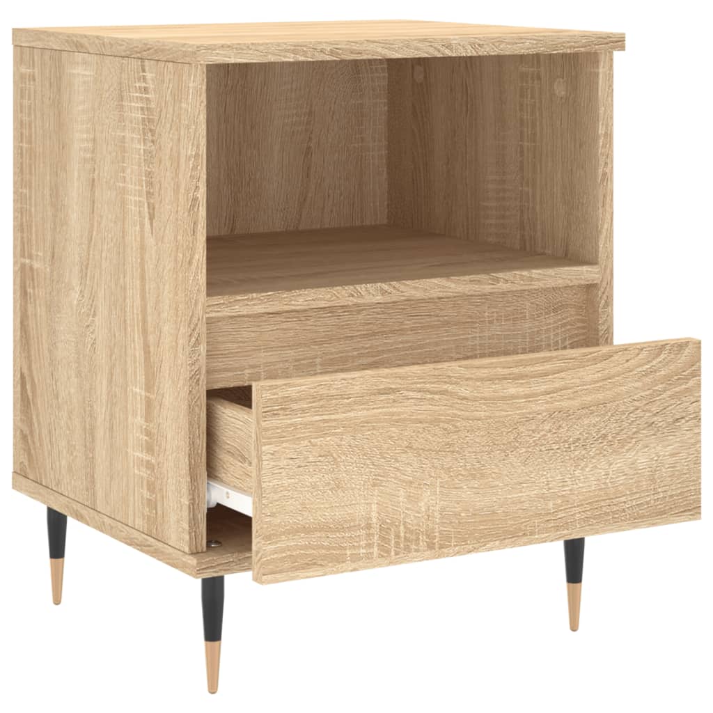 Comodini 2pz Rovere Sonoma 40x35x50 cm in Legno Multistrato