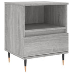 Comodini 2pz Grigio Sonoma 40x35x50 cm in Legno Multistrato