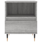 Comodini 2pz Grigio Sonoma 40x35x50 cm in Legno Multistrato