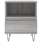 Comodini 2pz Grigio Sonoma 40x35x50 cm in Legno Multistrato