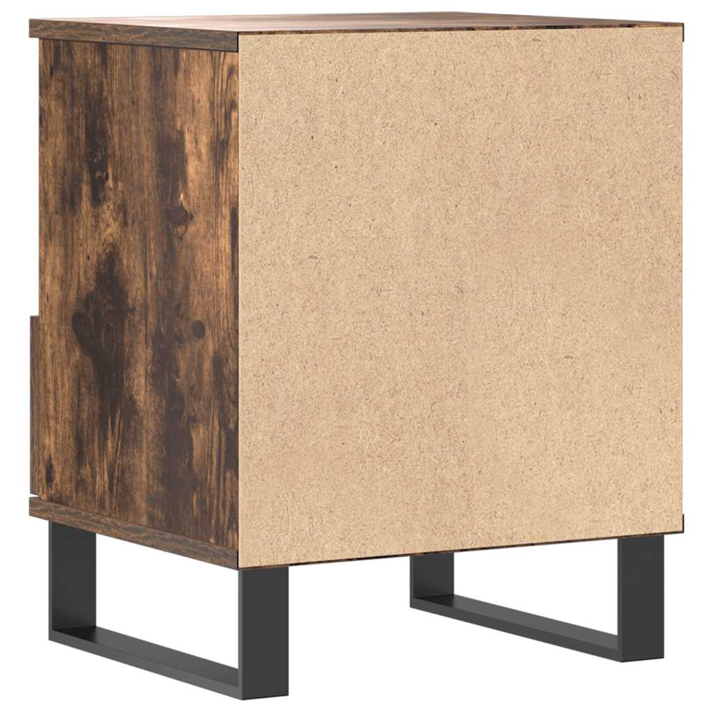 Comodini 2pz Rovere Fumo 40x35x50 cm in Legno Multistrato