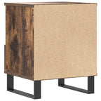 Comodini 2pz Rovere Fumo 40x35x50 cm in Legno Multistrato