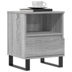 Comodini 2pz Grigio Sonoma 40x35x50 cm in Legno Multistrato