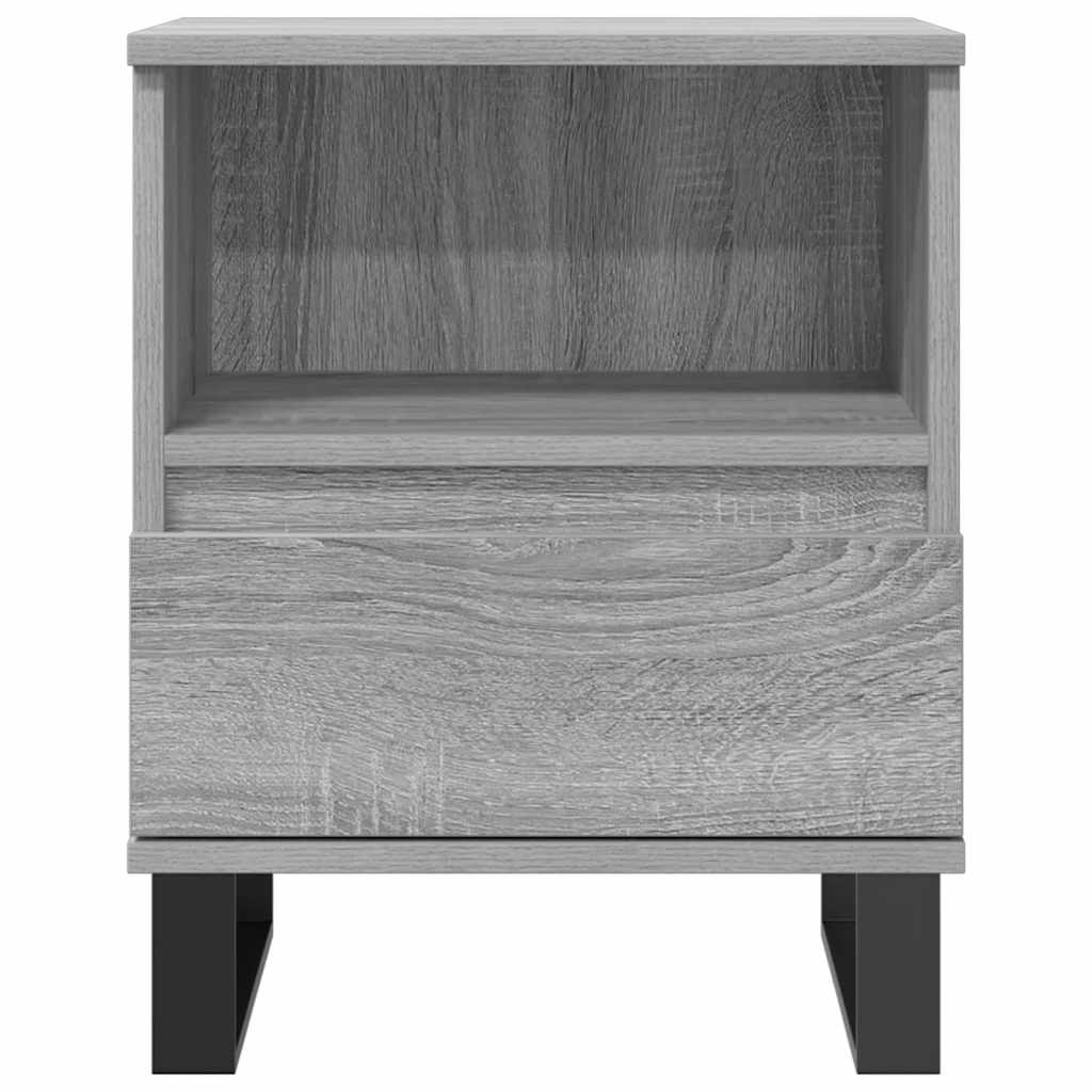 Comodini 2pz Grigio Sonoma 40x35x50 cm in Legno Multistrato