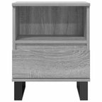 Comodini 2pz Grigio Sonoma 40x35x50 cm in Legno Multistrato
